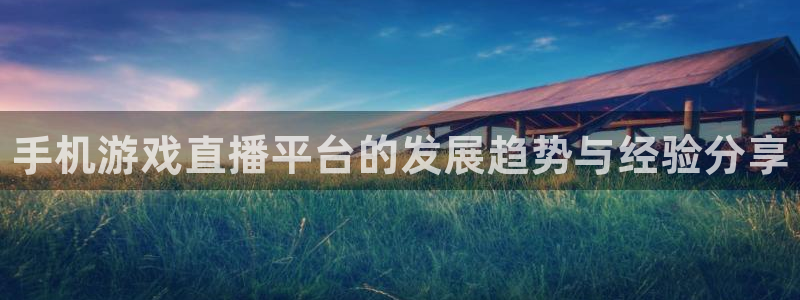 长征娱乐登陆地址：手机游戏直播平台的发展趋势与经验分享