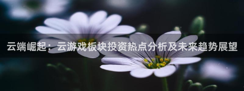 长征娱乐app下载地址：云端崛起：云游戏板块投资热点分析及未